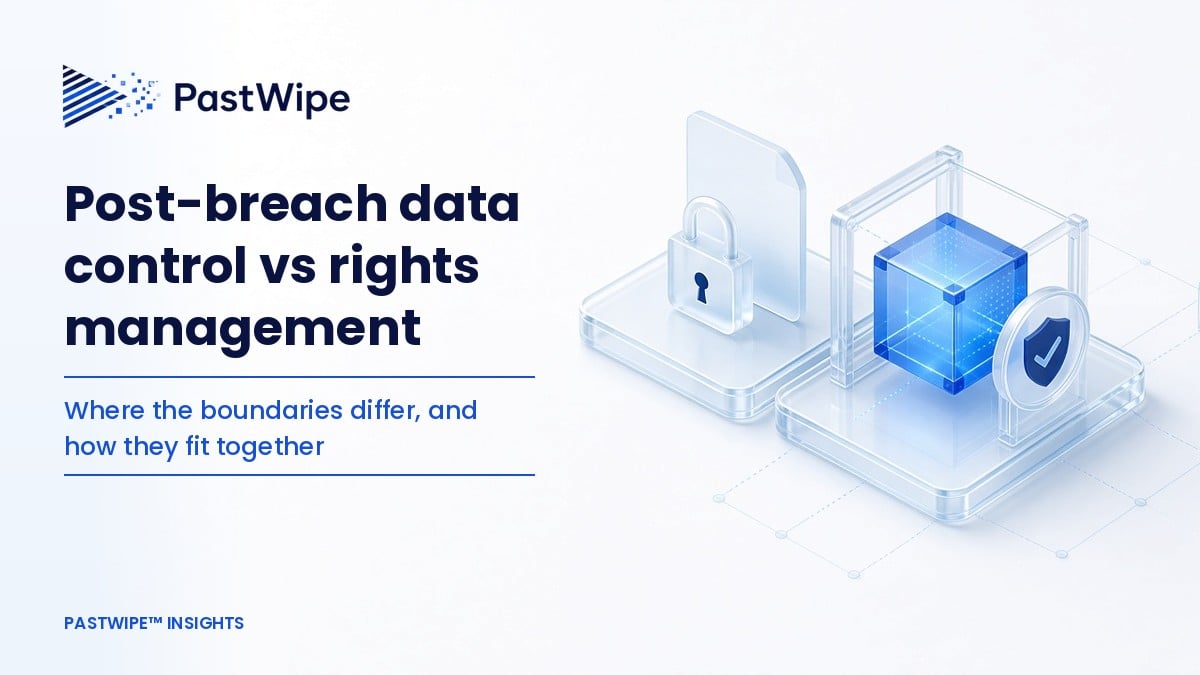 Post-breach data control versus information rights management: where the boundaries differ